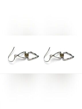 Silpada Silver Dangle Earrings with Gold Accent